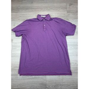Holderness & Bourne Sz XL Tailored Fit Striped Polo Shirt Callawassie Golf Club